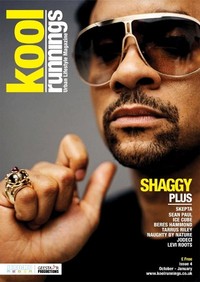 Shaggy on the kool front cover of the October 2011 - January 2012 issue of the Kool Runnings Magazine