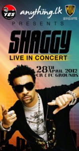 Shaggy at the Ceylonese Rugby & Football Club in Colombo Sri Lanka flyer 2012 concert