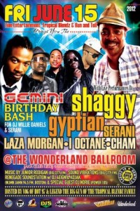 Shaggy, Gyptian, Serani, Laza Morgan, I-Octane and Cham at Wonderland Ballroom (formerly known as Club Lido) in Revere, Massachusetts on June 15